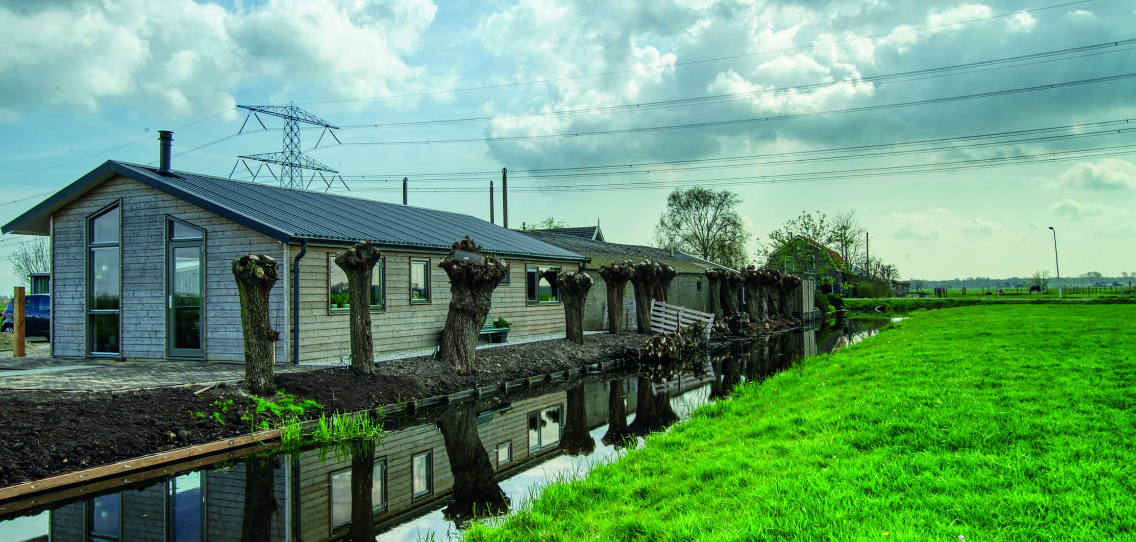 Houtskelet mantelzorgwoning in de polder in de Krimpenerwaard